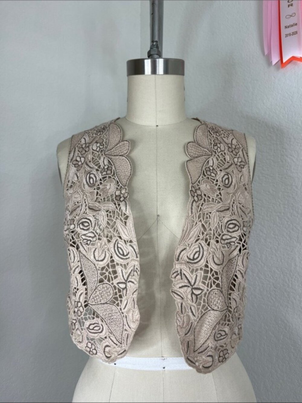 Elie Tahari Crochet Eyelet Lace VTG Sheer